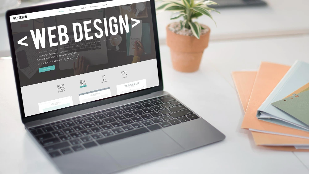website design screen