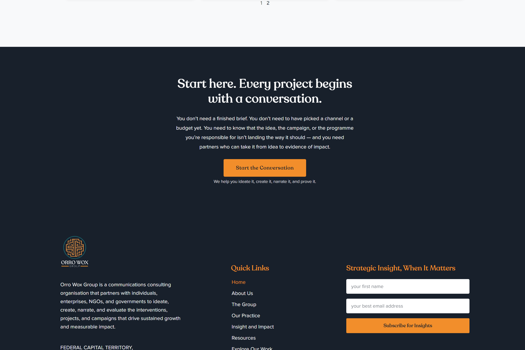 Orrowox website cta session